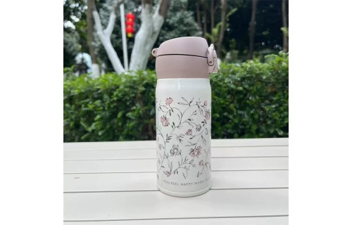 304 Stainless Steel Floral Insulated Mug