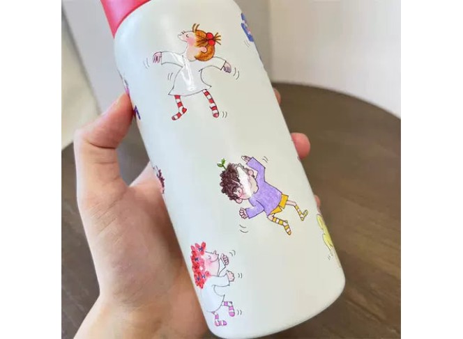 Cute Cartoon Stainless Steel Insulated Mug Direct Drinking Jug 350ml